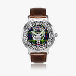 Finlayson Scottish Clan Tartan Crest Badge Silver Automatic Watch Size 46mm