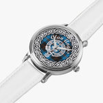 Scottish Angus Clan Tartan Crest Badge Silver Automatic Watch Size 46mm
