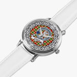Gibson Scottish Clan Tartan Crest Badge Silver Automatic Watch Size 46mm