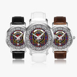 Adam Scottish Clan Tartan Crest Badge Silver Automatic Watch Size 46mm