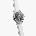 Clan MacNeil Crest & Tartan Knot Sterling Silver Unisex Automatic Watch (Silver) Size 46mm