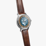 Scottish Keith Clan Tartan Crest Badge Old Silver Automatic Watch Size 46mm