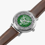 Scottish Cranstoun Clan Tartan Crest Badge Silver Automatic Watch Size 46mm