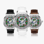 Muirhead Scottish Clan Tartan Crest Badge Silver Automatic Watch Size 46mm