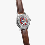 Lumsden Scottish Clan Tartan Crest Badge Silver Automatic Watch Size 46mm