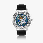 Keith Scottish Clan Tartan Crest Badge Silver Automatic Watch Size 46mm