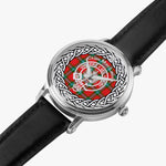 Maclaine of Lochbuie Scottish Clan Tartan Crest Badge Silver Automatic Watch Size 46mm