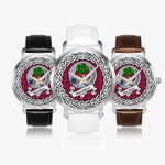 Hamilton Scottish Clan Tartan Crest Badge Silver Automatic Watch Size 46mm