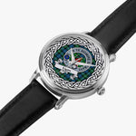 Lyon Scottish Clan Tartan Crest Badge Silver Automatic Watch Size 46mm