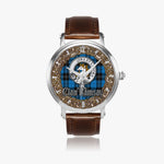 Scottish Ramsay Blue Celtic Circle Silver Automatic Watch Size 46mm