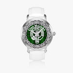 Maclean Scottish Clan Tartan Crest Badge Old Silver Automatic Watch Size 46mm