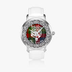 Foster Scottish Clan Tartan Crest Badge Silver Automatic Watch Size 46mm