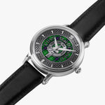 Clan MacDonald Crest & Tartan Knot Sterling Silver Unisex Automatic Watch (Silver) Size 46mm
