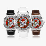Cameron Scottish Clan Tartan Crest Badge Silver Automatic Watch Size 46mm