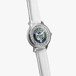 Baillie Scottish Clan Tartan Crest Badge Silver Automatic Watch Size 46mm