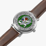 Boyle Scottish Clan Tartan Crest Badge Silver Automatic Watch Size 46mm