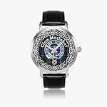 MacInnes Scottish Clan Tartan Crest Badge Old Silver Automatic Watch Size 46mm