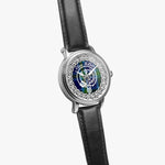 Miller Scottish Clan Tartan Crest Badge Silver Automatic Watch Size 46mm