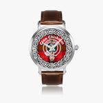 Scottish Chisholm Clan Tartan Crest Badge Silver Automatic Watch Size 46mm