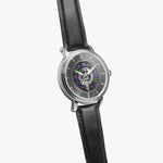 Clan MacNeil Crest & Tartan Knot Sterling Silver Unisex Automatic Watch (Silver) Size 46mm