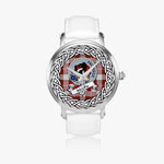 MacFie Scottish Clan Tartan Crest Badge Silver Automatic Watch Size 46mm