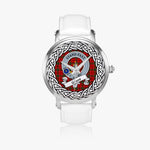 Grant Scottish Clan Tartan Crest Badge Silver Automatic Watch Size 46mm