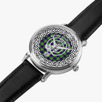 Scottish Dalrymple Clan Tartan Crest Badge Silver Automatic Watch Size 46mm