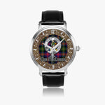 Scottish MacLennan Celtic Circle Silver Automatic Watch Size 46mm