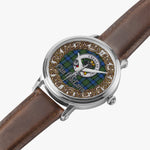 Scottish MacLaren Celtic Circle Silver Automatic Watch Size 46mm