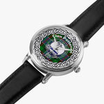 Scottish Patterson Clan Tartan Badge Silver Automatic Watch Size 46mm