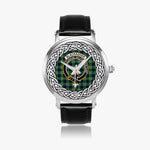 Scottish Blackadder Clan Tartan Crest Badge Silver Automatic Watch Size 46mm