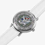 Balfour Scottish Clan Tartan Crest Badge Silver Automatic Watch Size 46mm