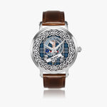 Napier Scottish Clan Tartan Crest Badge Silver Automatic Watch Size 46mm