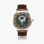 Scottish MacLaren Celtic Circle Silver Automatic Watch Size 46mm