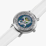 Falconer Scottish Clan Tartan Crest Badge Silver Automatic Watch Size 46mm