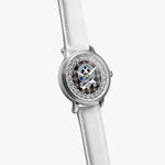 Moffat Scottish Clan Tartan Crest Badge Silver Automatic Watch Size 46mm