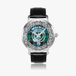 Scottish Mackay Ancient Clan Tartan Crest Badge Silver Automatic Watch Size 46mm