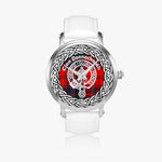 Donnachaidh Scottish Clan Tartan Crest Badge Silver Automatic Watch Size 46mm