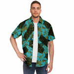 Men Hawaiian Shirt Ali'i Refuge Hawaiian Hibiscus Tiki Hawaiian Men Short Sleeve Shirt