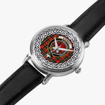 Stewart (Stuart) of Bute Scottish Clan Tartan Crest Badge Silver Automatic Watch Size 46mm