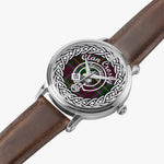 Crosby Scottish Clan Tartan Crest Badge Silver Automatic Watch Size 46mm