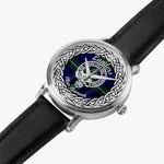 Landers Scottish Clan Tartan Crest Badge Silver Automatic Watch Size 46mm