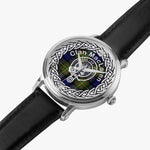 MacLaren Scottish Clan Tartan Crest Badge Old Silver Automatic Watch Size 46mm