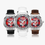 Stark Scottish Clan Tartan Crest Badge Silver Automatic Watch Size 46mm