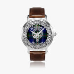 Williams Scottish Clan Tartan Crest Badge Silver Automatic Watch Size 46mm