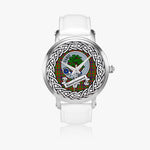 Kinninmont Scottish Clan Tartan Crest Badge Silver Automatic Watch Size 46mm