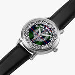 Morrison Morden Clan Tartan Crest Badge Silver Automatic Watch Size 46mm