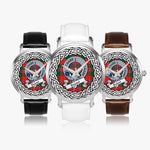 Dalziel Scottish Clan Tartan Crest Badge Silver Automatic Watch Size 46mm