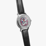 Crawford Scottish Clan Tartan Crest Badge Silver Automatic Watch Size 46mm