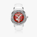 Scottish Munro Clan Tartan Crest Badge Silver Automatic Watch Size 46mm